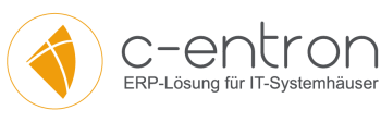 c-entron Logo mit Slogan "c-entron ERP-Lösung für IT-Systemhäuser"